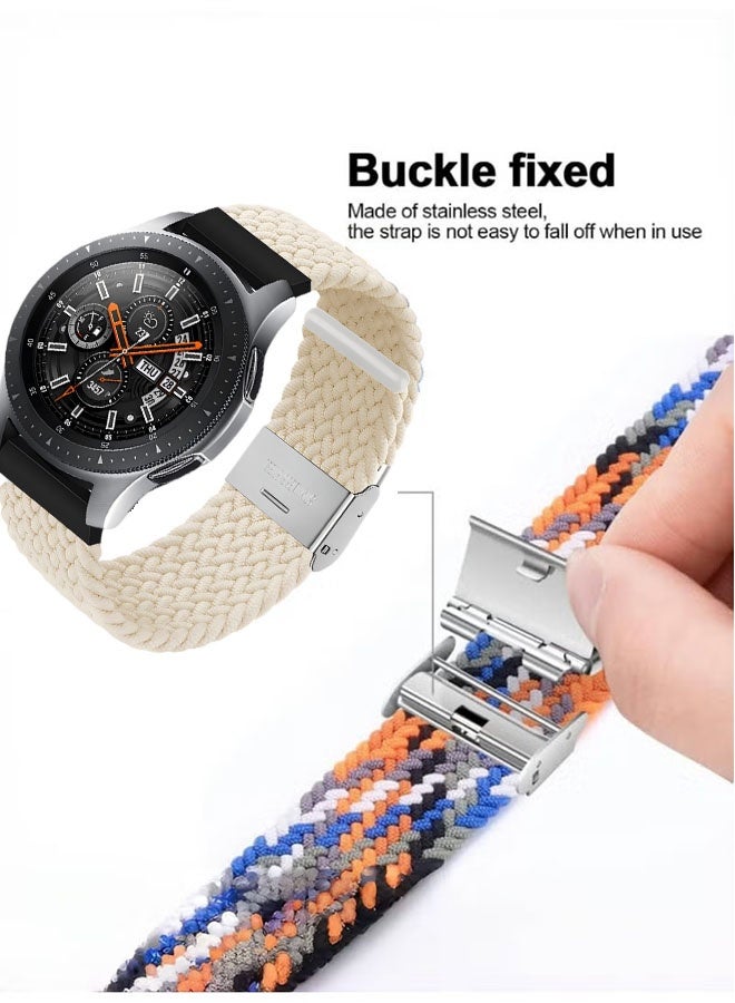 Happy D 2PCSAdjustable & Breathable Woven Nylon Band | Compatible with Huawei GT 5/GT 4 & Watch 4, Garmin Venu 3/Vivoactive 4, Amazfit GTR 4/GTR 3 | 22mm Quick Release Watch Strap (No Watch) - Image 2