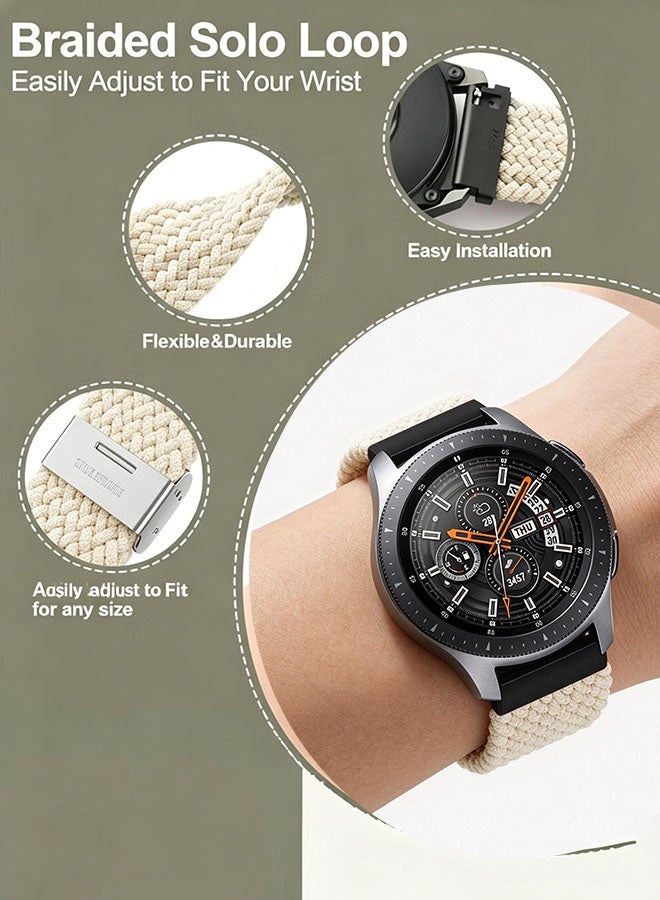 Happy D 2PCSAdjustable & Breathable Woven Nylon Band | Compatible with Huawei GT 5/GT 4 & Watch 4, Garmin Venu 3/Vivoactive 4, Amazfit GTR 4/GTR 3 | 22mm Quick Release Watch Strap (No Watch) - Image 4