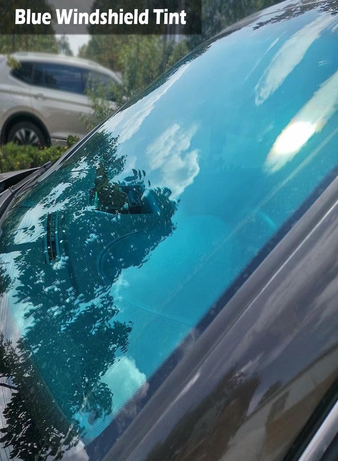 AuMoHall Blue Car Window Tint Film 68.6% VLT Car Windshield Tint Car Sun Shade Tint Automotive Solar Protection Film, 19.68" x 118.11" - Image 2
