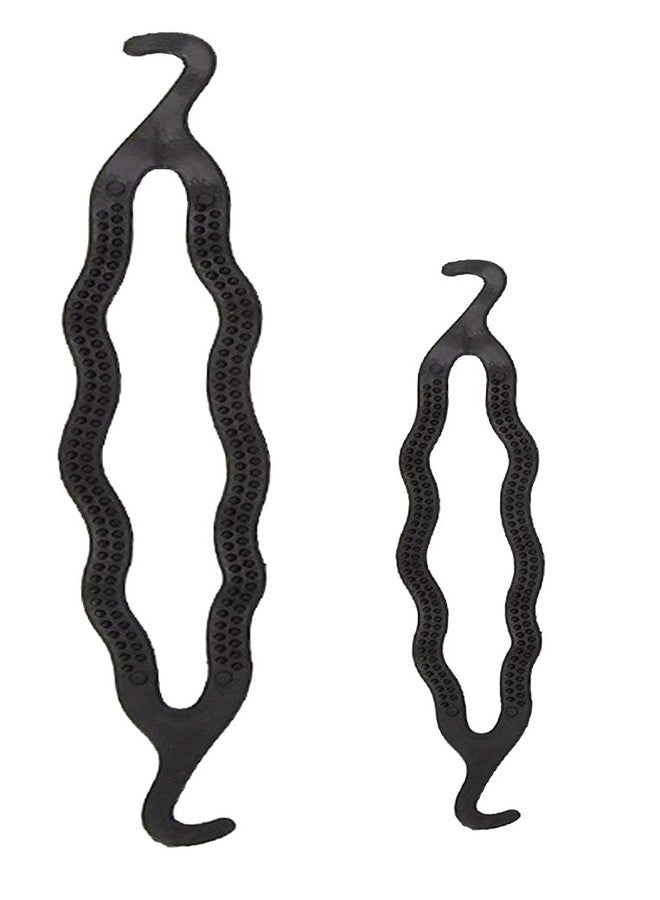 StayBuy™ Set of 2 Small Or Medium Size Styling Clip Bun Maker Juda Maker Hair Acessories (Black) - Image 1
