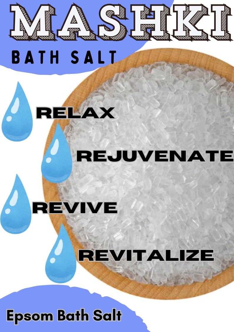 MASHKI Epsom Bath Salt Magnesium Sulphate For Muscle Relief Relieves Aches Pain Skin care Wound Healing Gardening Speed up for plant growth Multipurpose 3 - Image 2