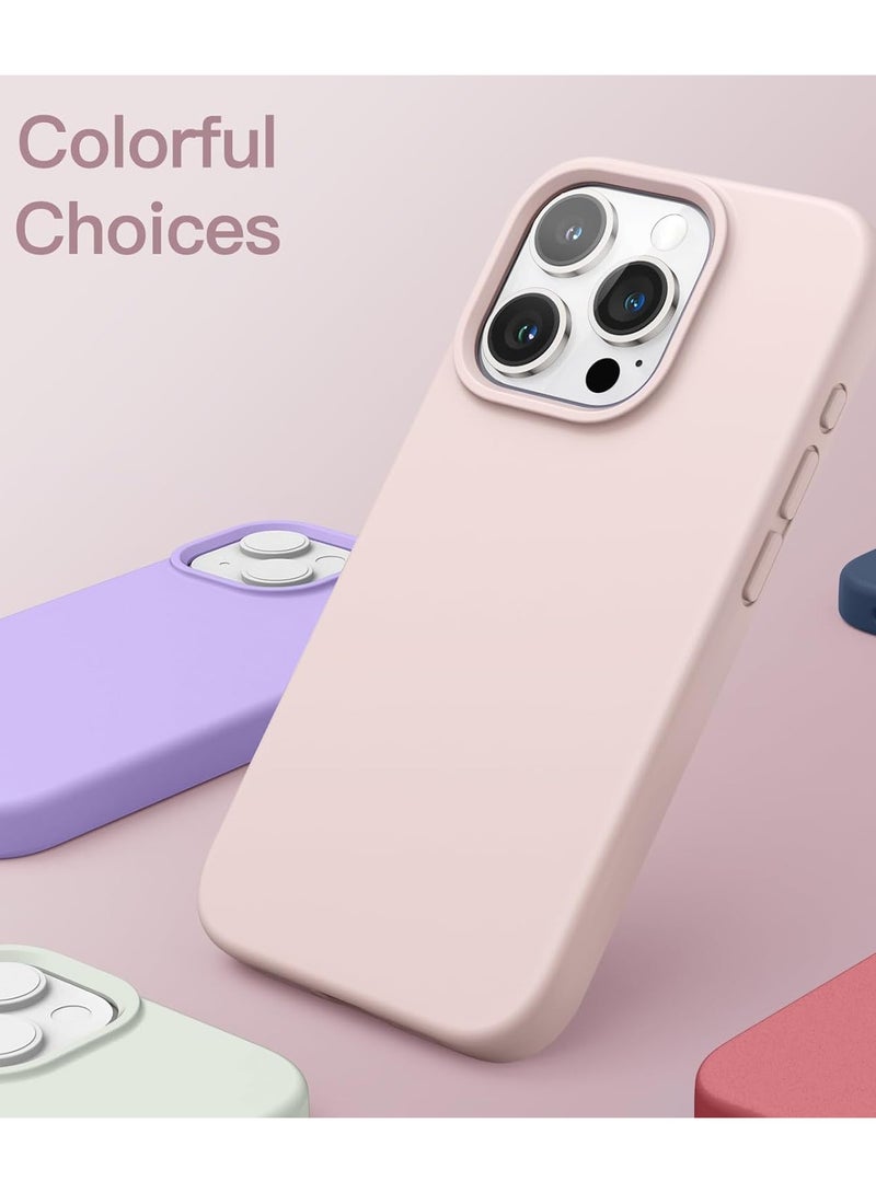 Liquid Silicone Case Compatible with iPhone 15 Pro Max Case 6.1 Premium Silicone Full Body Protection - 4 Layer Shockproof Phone Cover Anti-Scratch Soft Microfiber Lining Pink