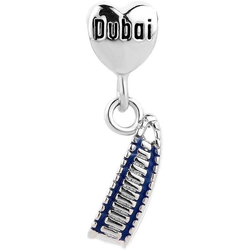 LSxAB Travel Location Charm Competible with Pandora Charm Bracelets Women Girls Journey World Viewpoint Tourist Spot Silver Dangle - Image 2