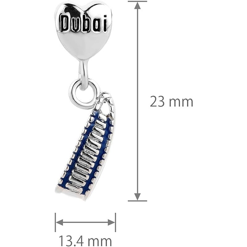 LSxAB Travel Location Charm Competible with Pandora Charm Bracelets Women Girls Journey World Viewpoint Tourist Spot Silver Dangle - Image 3