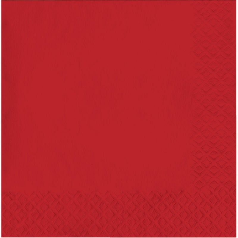 Creative Converting Touch of Color 2-Ply Paper Lunch Napkins, 50-Count, Classic Red - Image 1