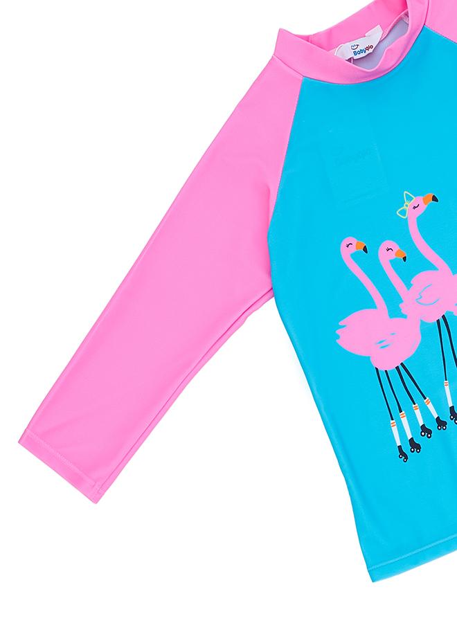 بيبي كلو فلامنجو طقم سباحة قطعتين للبنات مع تنورة وسروال ضيق - Image 5