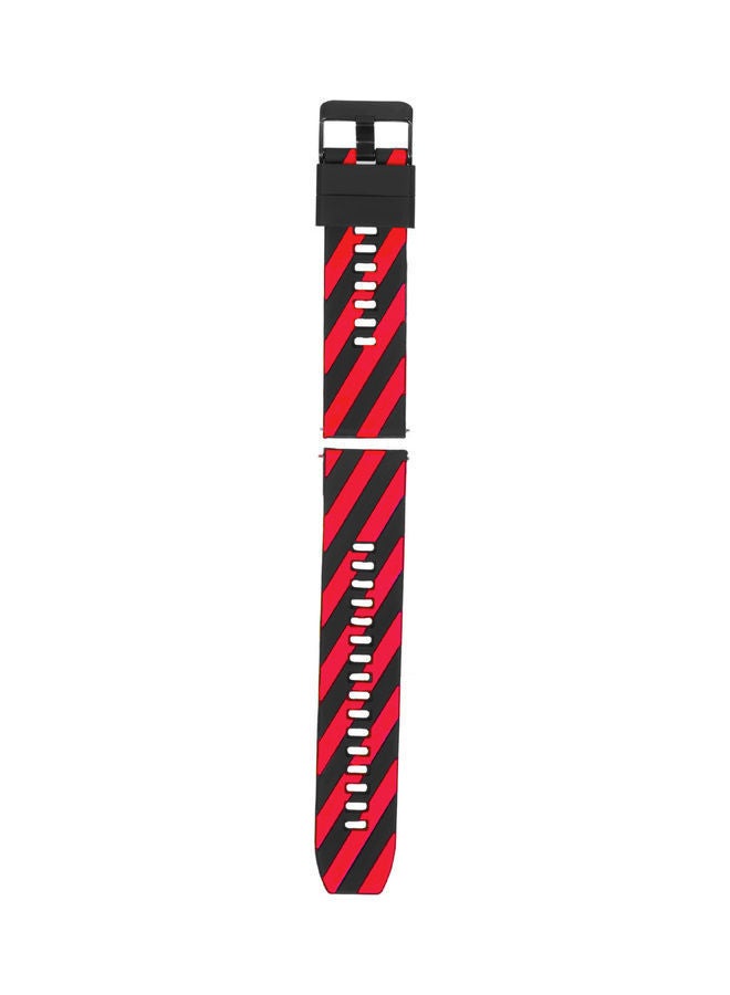 NIBEMINENT Replacement Strap For 22mm Smart and Traditional Watch Red/Black - Image 1