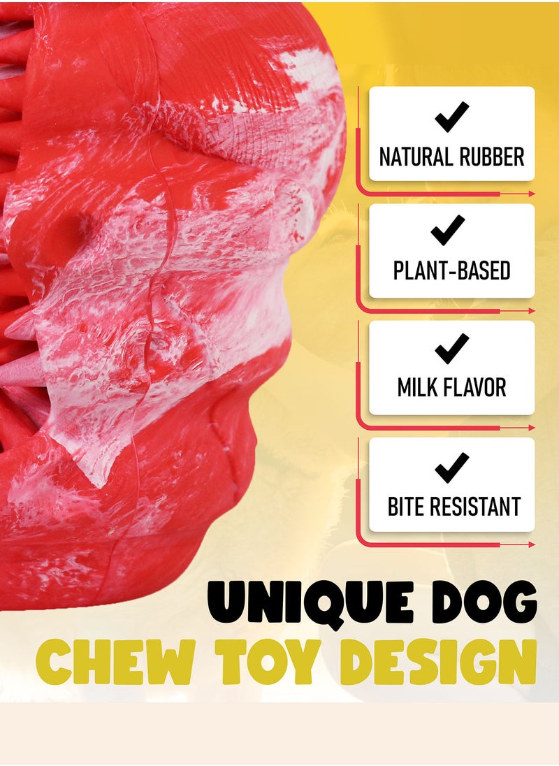 CHEWY BONE Large dog ball treat dispensing rubber dog toy for big dogs  - Image 4