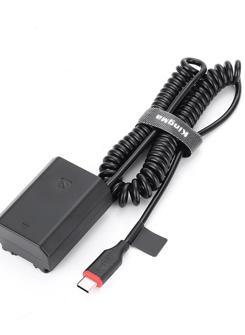 KingMa NP-FZ100 Dummy Battery with USB Type C Power Adapter For Sony For Sony Alpha1 A7C A7M3 A7M4 A7R4 A7R5 A7RM4 A9 A9II A6600 - Image 1