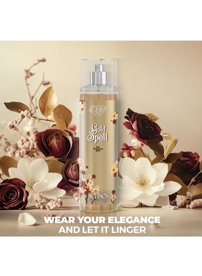 Eva Skin Care Senses Body Splash - Gold Spell 240 ml - Image 3