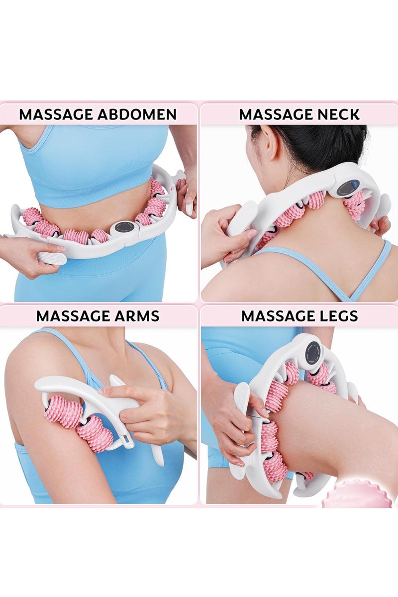 Hicomony Waist and Leg slimming roller, Foam Roller - Fat Mass Massager,a Muscle Massage Tool for Thighs, Calves and arms,fitness 14-Wheel Yoga Massage, Soothes Calf Muscles, Souvenir for Women and Mothers  - Image 5