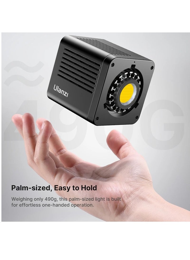 يولانزي إضاءة فيديو LED محمولة L023 بقوة 40 وات ثنائية اللون، إضاءة استوديو فوتوغرافي COB بدرجة حرارة 2500K-6500K، سعة 3400 مللي أمبير لمتابعة البث المباشر للفيديو. - Image 5