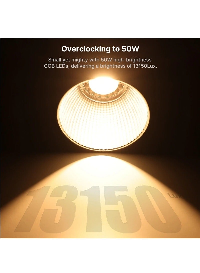 يولانزي إضاءة فيديو LED محمولة L023 بقوة 40 وات ثنائية اللون، إضاءة استوديو فوتوغرافي COB بدرجة حرارة 2500K-6500K، سعة 3400 مللي أمبير لمتابعة البث المباشر للفيديو. - Image 3