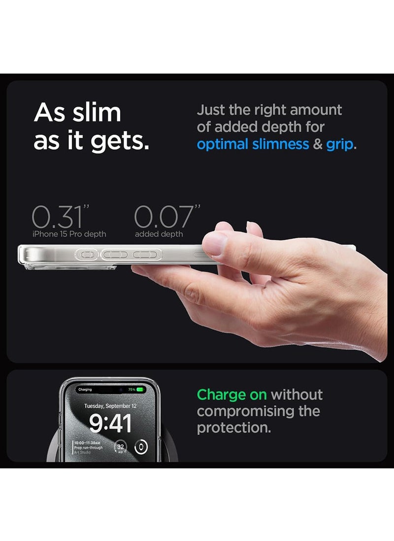 Ultra Hybrid MagFit for iPhone 15 Pro Case Cover with MagSafe - Zero One White