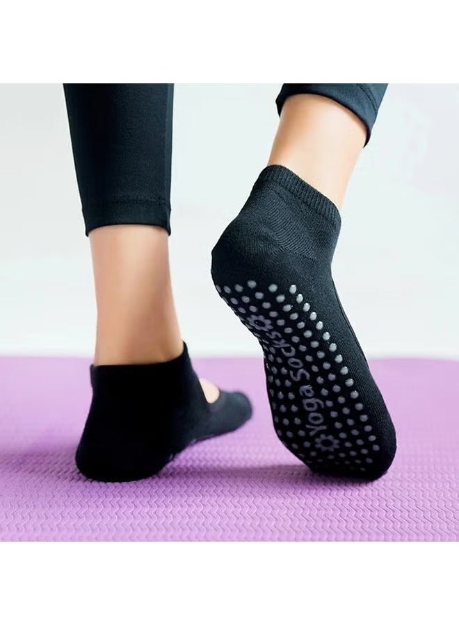 3 Pairs Pilates Grip Socks for Women,Non Slip Yoga Socks - Image 3
