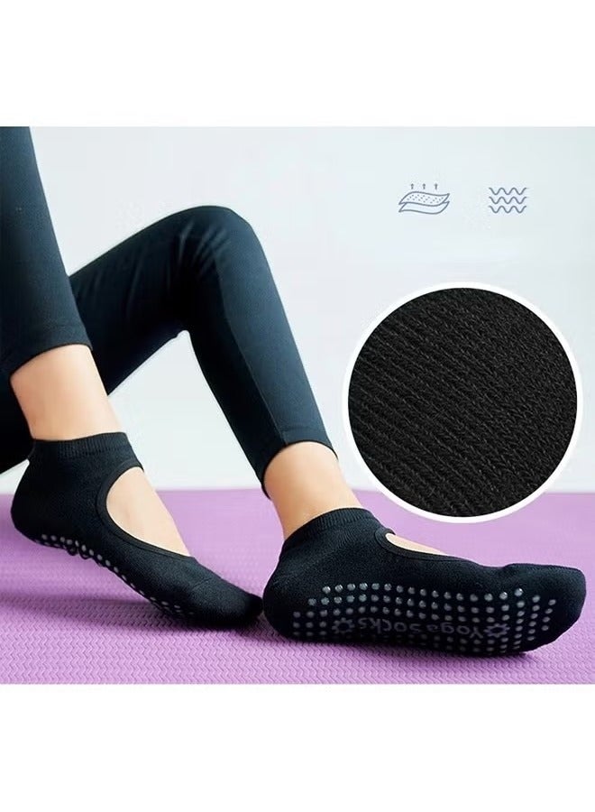 3 Pairs Pilates Grip Socks for Women,Non Slip Yoga Socks - Image 2