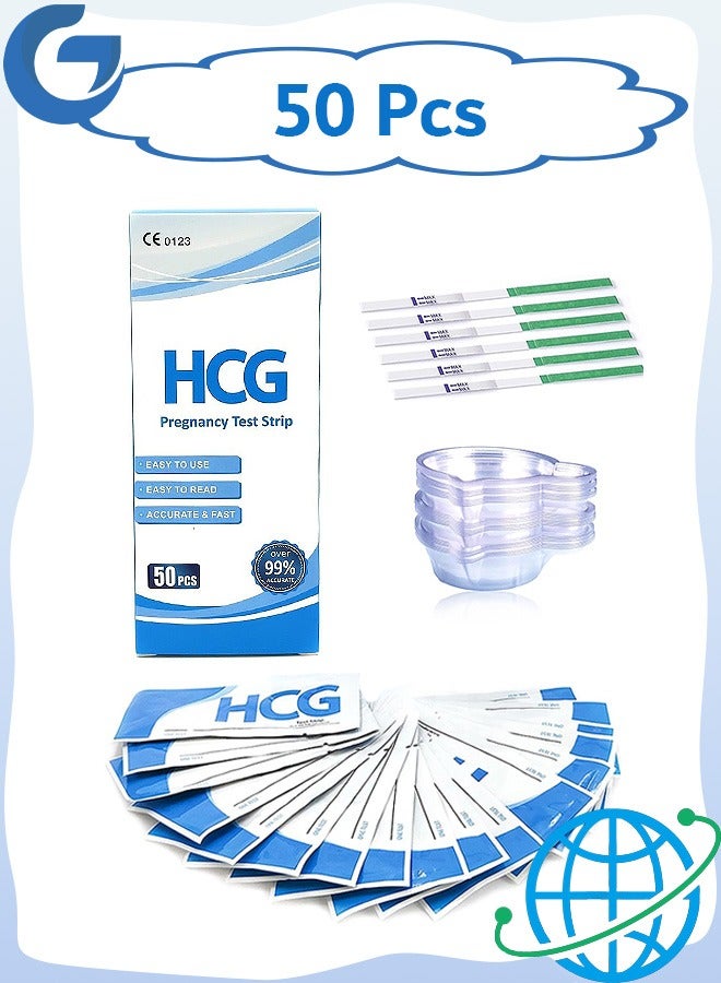أولو 50 قطعة من قطع اختبار الحمل مع 50 مجموعة من الأكواب، مجموعة اختبارات الحمل الكشف المبكر، نتائج عالية الدقة وسريعة - Image 1