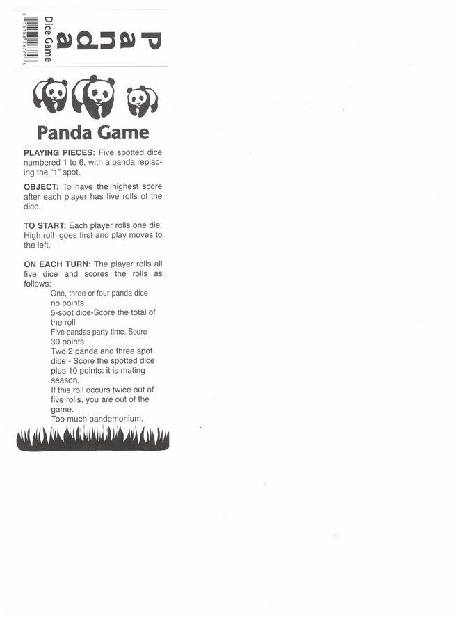 Koplow Games Panda Dice Game with 5 Dice Travel Tube and Gaming Instructions - Image 2