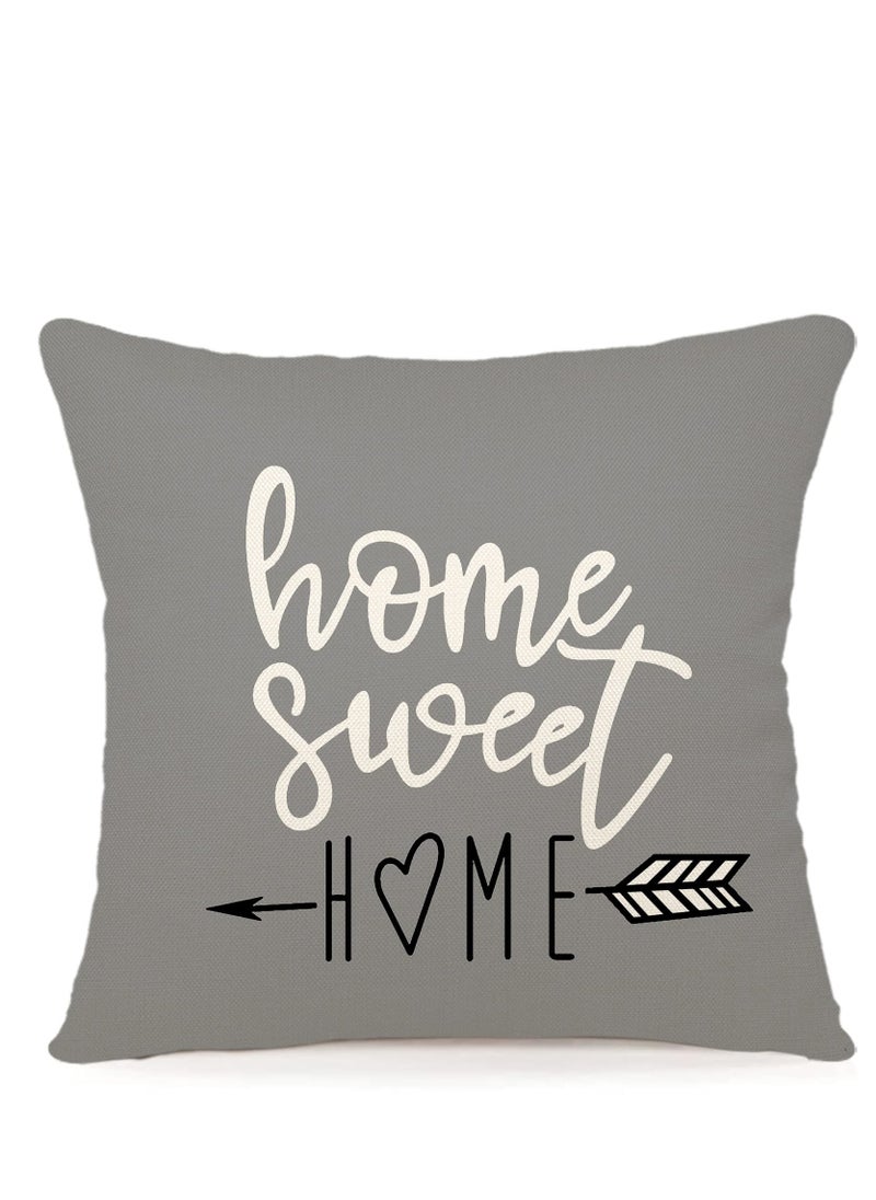 Daytoyz Pillow Covers, Modern Sofa Throw Pillow Cover, Decorative Outdoor Linen Fabric Pillow Case for Couch Bed Car 45x45cm for Home (Light Blue, 18x18,Set of 4)  - Image 2