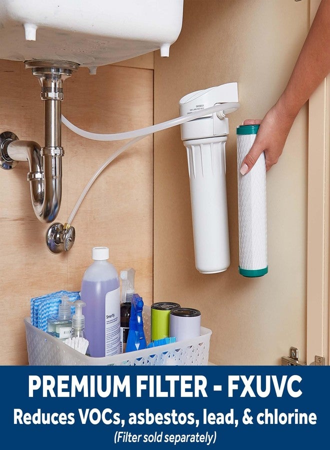 جي إي نظام فلتر مياه GE للمنزل بأكمله، نظام ترشيح المياه يقلل من الرصاص والأسبستوس والمزيد، مجموعة التركيب والملحقات متضمنة، استبدال المرشحات (FXUTC، FXULC، FXUVC) كل 6 أشهر، GX1S01R - Image 4