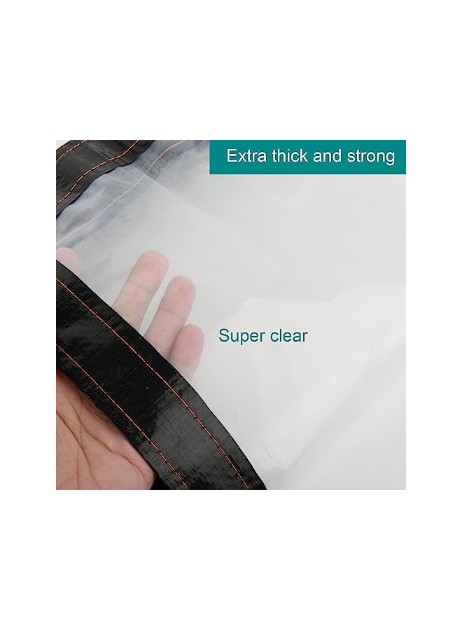 The Bros Clear Tarp, 2 Pcs 39x39IN Heavy Duty Tarp Cover Waterproof Tarpaulin PVC Tarpaulin with Grommets Multi Purpose for Gardening Camping Traveling UV-Ray Clear Greenhouse Plastic Cover for Garden Patio  - Image 5