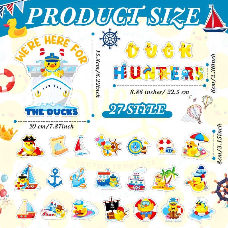 Leumoi 27 Pcs Duck Cruise Door Magnets Decorations Funny Ducks Cruise Ship Door Magnets Magnetic Reusable Magnet for Happy Birthday Cabin Ship Carnival Refrigerator Office Car Accessories(Duck) - Image 3