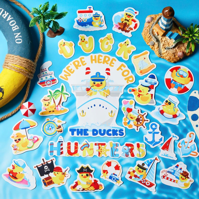 Leumoi 27 Pcs Duck Cruise Door Magnets Decorations Funny Ducks Cruise Ship Door Magnets Magnetic Reusable Magnet for Happy Birthday Cabin Ship Carnival Refrigerator Office Car Accessories(Duck) - Image 4