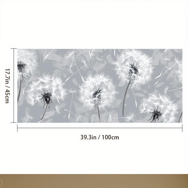 IVN Privacy Window Film Stained Glass Style 39.3x17.7 Inch Static Cling Decorative Window Film with Dandelion Design for Bathroom Kitchen Office - Image 3