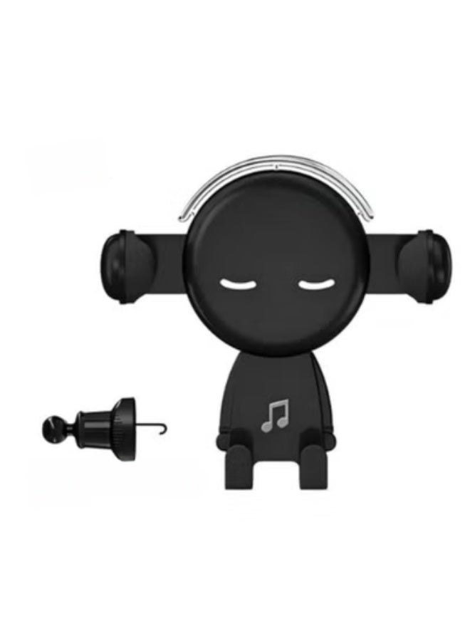 Gravity Air Vent Car Phone Holder, Tighter On Bumpy Roads Anti-Shake Auto Lock Hook Clip Mount, Cute Cartoon Universal Car Navigation Stand For Smartphones - Image 1