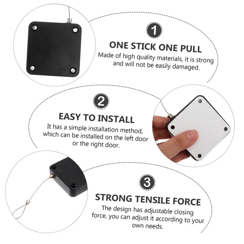 Heavy Duty Automatic Door Closer Easy Installation Black Finish Prevents Door Damage Quiet - Image 4