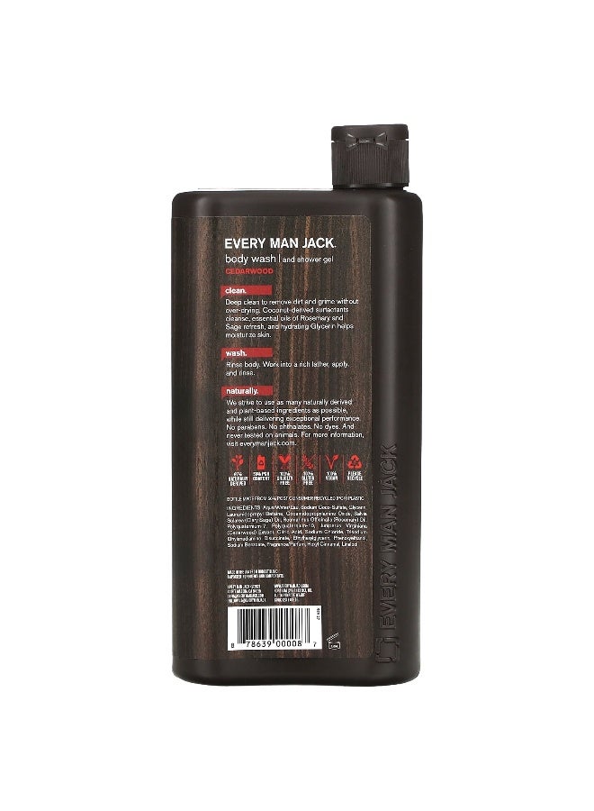 Every Man Jack Every Man Jack, Body Wash and Shower Gel, Cedarwood, 16.9 fl oz (500 ml)  - Image 2