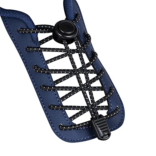 iLiveX Airror No Tie Shoelaces, Reflective Elastic Lock Shoe Laces One Size Fits All Adult and Kids Shoes - Image 1