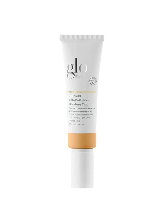 جلو سكن بيوتي C-Shield Anti-Pollution Moisture Tint - مرطب ملون بعامل حماية من الشمس 30 للوجه وحماية واسعة النطاق وفيتامين سي، 1.7 أونصة (5W-Medium)  - Image 1