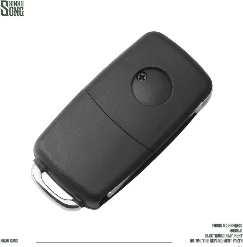 1Pcs Car Key Fob Keyless Flip Entry Remote HLO1J0959753AM 3-btn Compatible with Beetle Golf Passat Flip Key Fob - Image 4