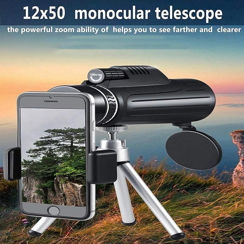 Compact 40x60 Monocular Telescope for Bird Watching Stargazing with Phone Holder Tripod - Image 4