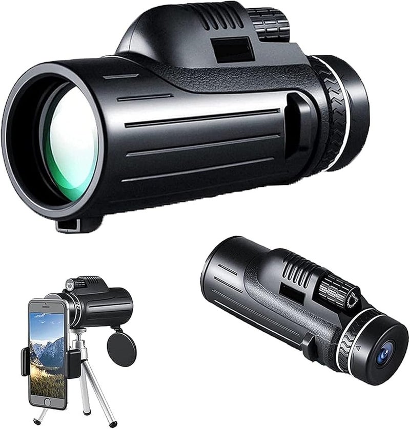 Compact 40x60 Monocular Telescope for Bird Watching Stargazing with Phone Holder Tripod - Image 1