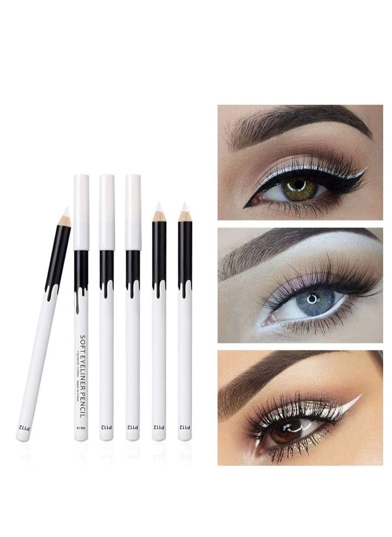 Excefore 12 Packs White Eyeliner Pencil, Professional Highlighter EyeLiner Pen, Eye Liner Waterproof Long Lasting Brighten  - Image 4