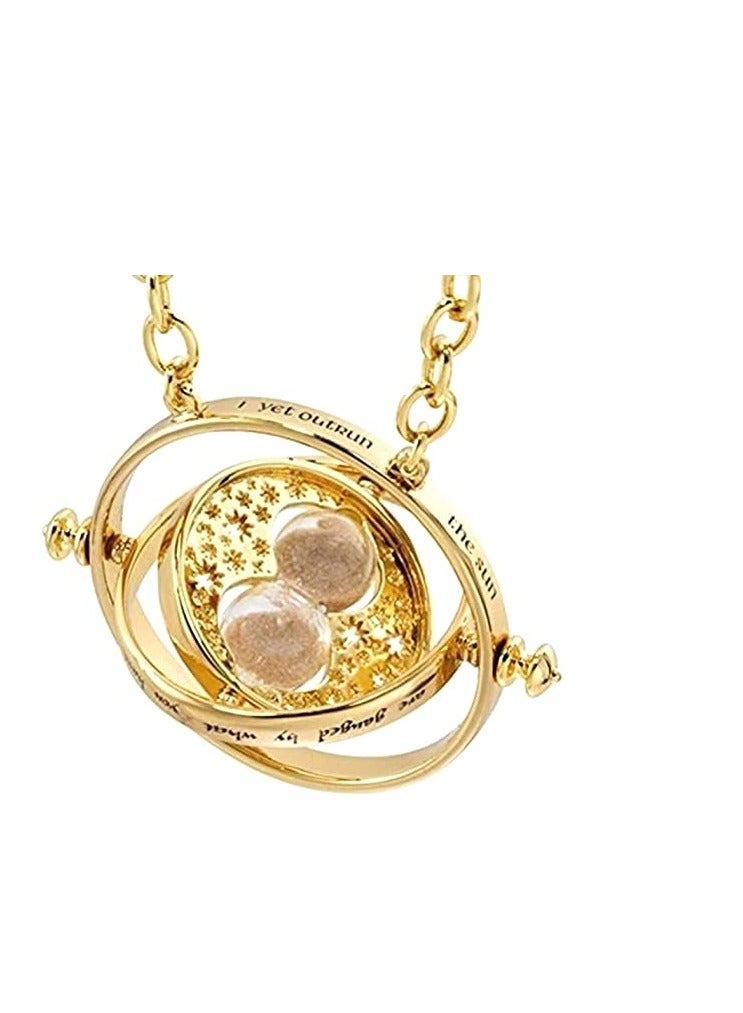 KASTWAVE Harry Potter Reverse Clock Cartoons Metal Pendant Necklace Gifts for Men and Women (Gold) - Image 1
