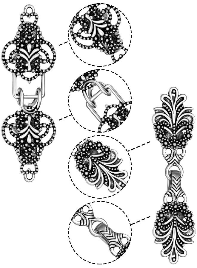 Vintage Sweater Shawl Clips Set of 4 - Elegant Cardigan Collar Clips and Dress Shirt Brooches for Women and Girls, Perfect for Capes and Shawls.  - Image 4
