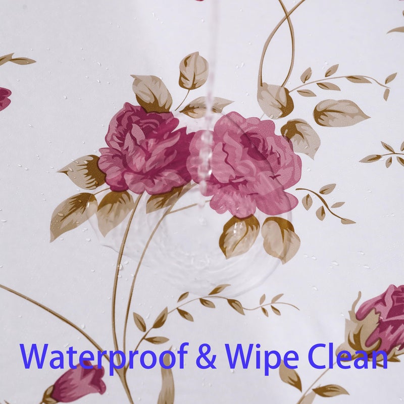 Walrus Heavy Duty Vinyl Tablecloth with Flannel Backing Waterproof Oil-Proof Plastic Table Cloth Stain-Resistant Wipeable Rectangle or Square Table Cover for Indoor and Outdoor (Flowers, 54X54 Inch) - Image 5