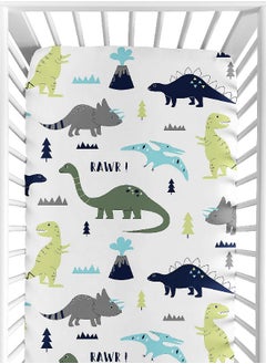 Fitted Crib Sheet for Blue and Green Modern Dinosaur Baby/Toddler Bedding Set Collection - Dinosaur Print - pzsku/Z61B49FAA571DF296D5E9Z/45/_/1686567701/f59805ad-99ac-4439-aed9-e0ec100c3cd0