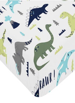 Fitted Crib Sheet for Blue and Green Modern Dinosaur Baby/Toddler Bedding Set Collection - Dinosaur Print - pzsku/Z61B49FAA571DF296D5E9Z/45/_/1686567705/92febfdb-41f5-4802-a1fa-8a3236d1f9e3