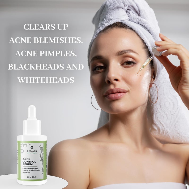 BEE & YOU BEE and YOU Acne Treatment with Salicylic Acid, Bee Venom and 100% Natural Propolis Extract Acne Serum for Face and Body to Control and Clear Breakouts |1 Ounce - Image 2