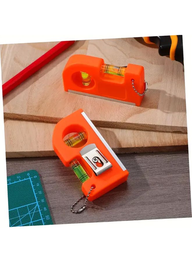 مسطرة مستوى محمولة متينة بفواقيع فقاعية مزدوجة بمقياس سنتيمتر وبوصة باللون البرتقالي والأسود 1 قطعة - Image 5