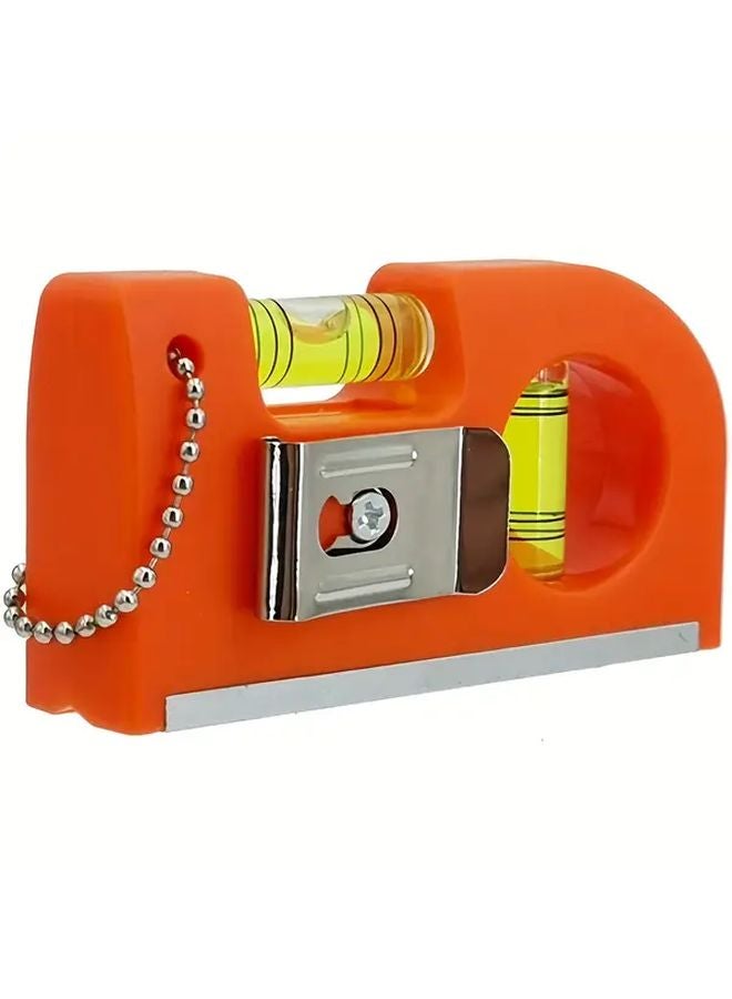 مسطرة مستوى محمولة متينة بفواقيع فقاعية مزدوجة بمقياس سنتيمتر وبوصة باللون البرتقالي والأسود 1 قطعة - Image 1