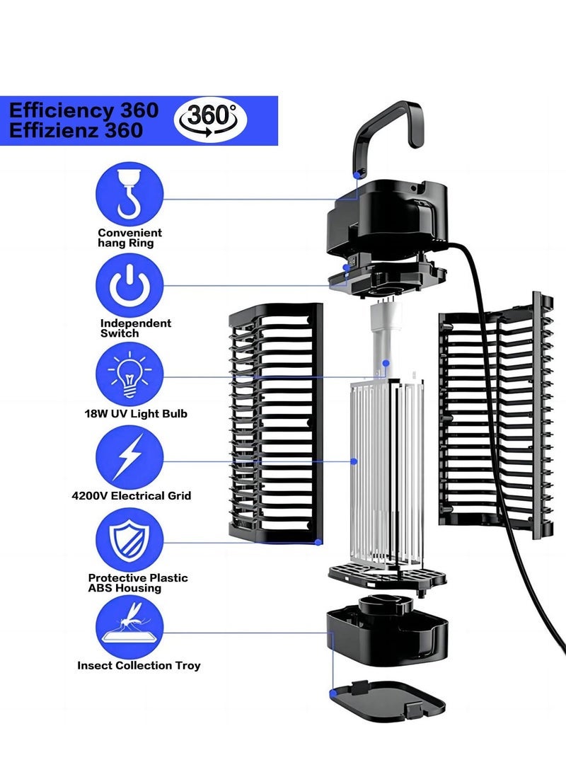 general 4200V 18W UV Electric Mosquito Killer Lamp | Indoor & Outdoor Insect Trap | 150㎡ Coverage | Silent & Waterproof Bug Zapper - Image 3