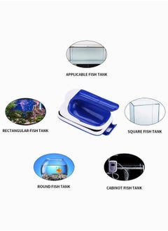 SYOSI Magnetic Aquarium Fish Tank Cleaner, Fish Tank Glass Cleaner, Floating Clean Brush with Handle Design Aquarium Glass Algae Scraper Brush Efficient Magnet Cleaner  - Image 4