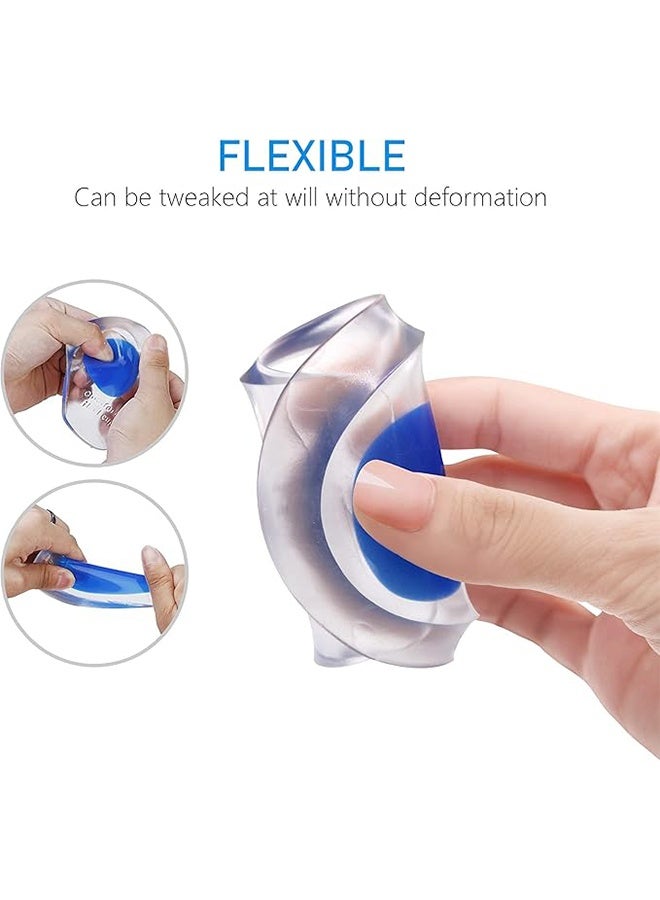 YJ 2 Pairs Gel Heel Cup for Plantar Fasciitis, Silicone Heel Cup Pads for Pain Bone Spur Pain Tendon Treatment Foot Comfort Support Protectors Gel Heel Cups for Women Men - Image 3