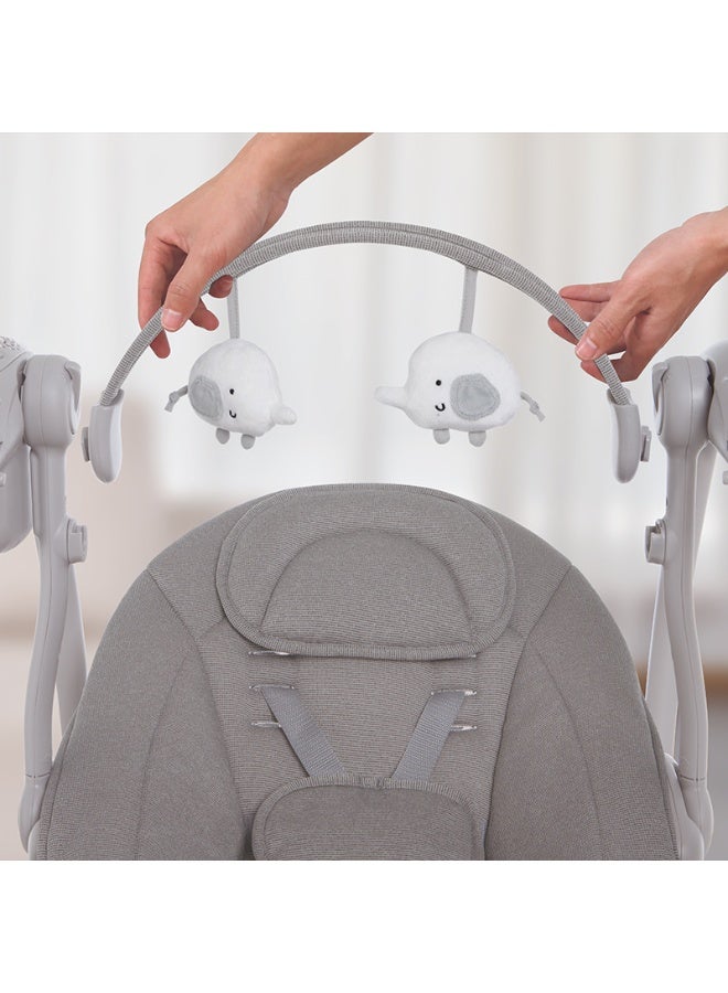 Baby Automatic Swing With Music, 5 Speeds, 7 Fun Melodies, Breathable Fabric And 2 Plush Toys, Newborn To Toddler, Upto 11 Kg - Image 5