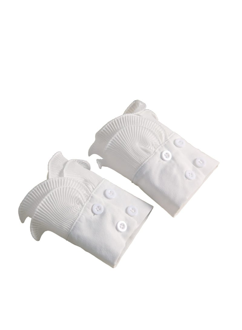 SYOSI Wrist Cuffs for Women Ladies Teens, Detachable Hand Sleeves for Sweater Blouse Coat - Image 1